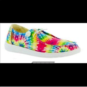 Corkys rainbow tie dye kayak sneaker shoes